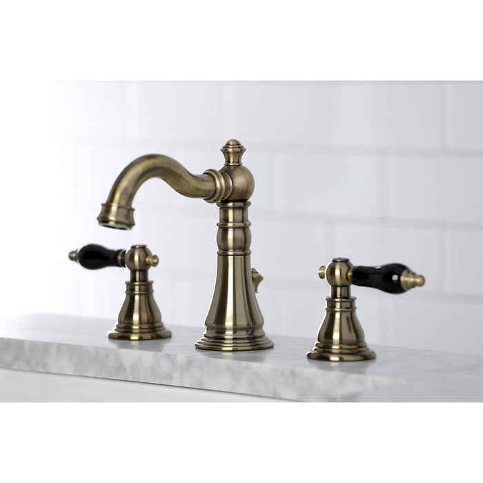 Duchess FSC19733AKL Two-Handle 3-Hole Deck Mount Widespread Bathroom Faucet with Brass Pop-Up Drain, Antique Brass