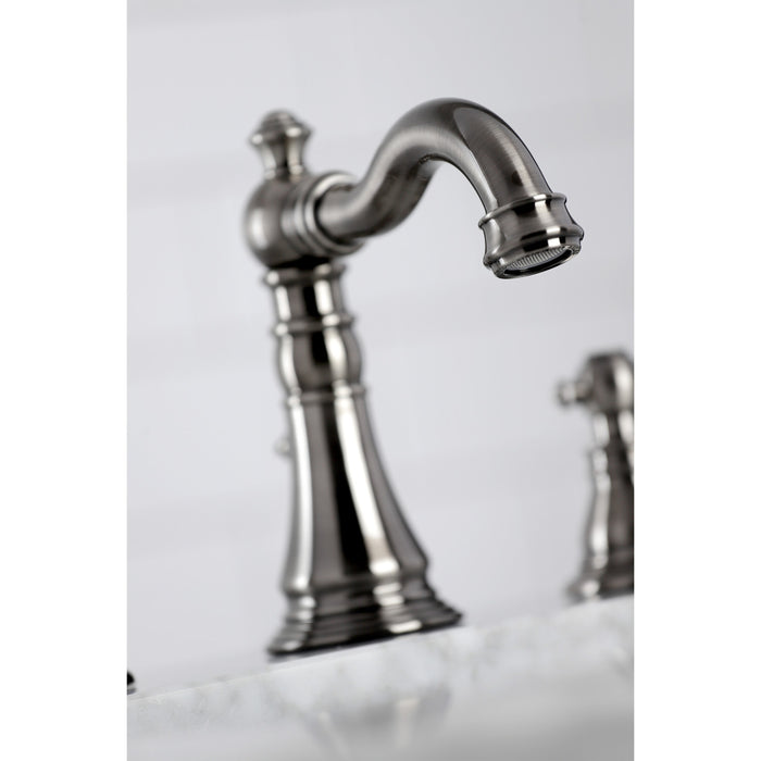 Duchess FSC1974AKL Two-Handle 3-Hole Deck Mount Widespread Bathroom Faucet with Brass Pop-Up Drain, Black Stainless