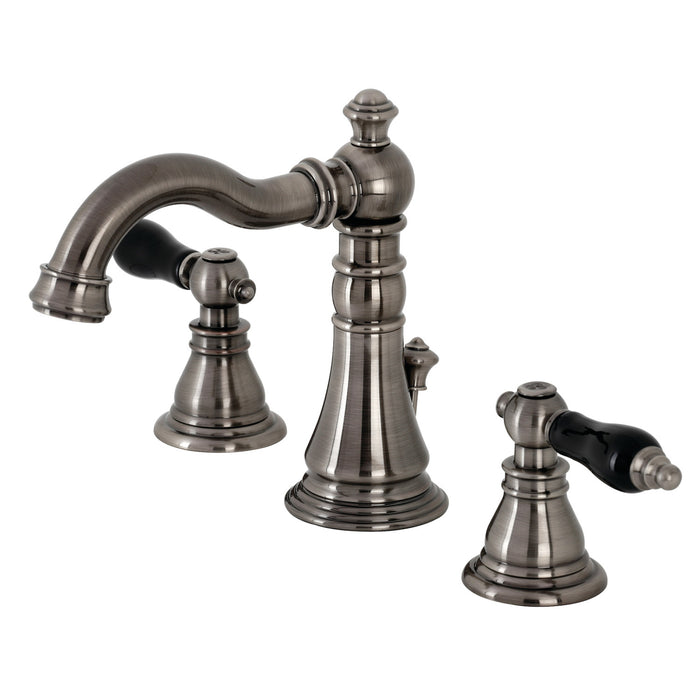 Duchess FSC1974AKL Two-Handle 3-Hole Deck Mount Widespread Bathroom Faucet with Brass Pop-Up Drain, Black Stainless