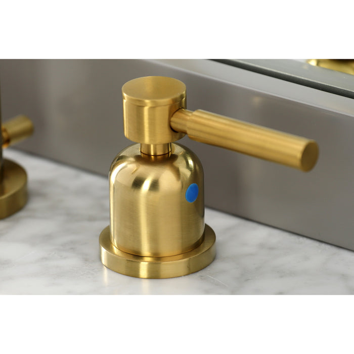 Concord FSC8923DL Two-Handle 3-Hole Deck Mount Widespread Bathroom Faucet with Brass Pop-Up Drain, Brushed Brass