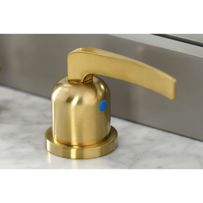 Centurion FSC8923EFL Two-Handle 3-Hole Deck Mount Widespread Bathroom Faucet with Brass Pop-Up Drain, Brushed Brass