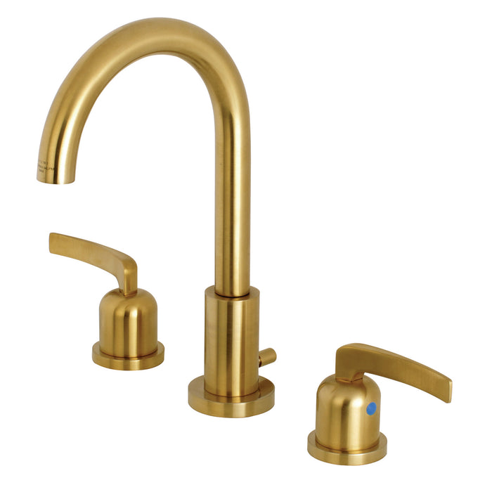 Centurion FSC8923EFL Two-Handle 3-Hole Deck Mount Widespread Bathroom Faucet with Brass Pop-Up Drain, Brushed Brass