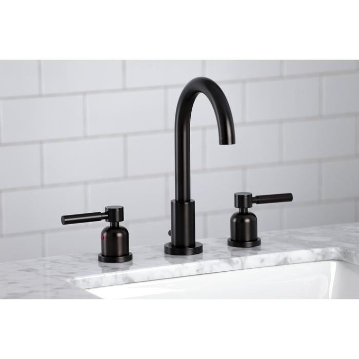 Concord FSC8925DL Two-Handle 3-Hole Deck Mount Widespread Bathroom Faucet with Brass Pop-Up Drain, Oil Rubbed Bronze