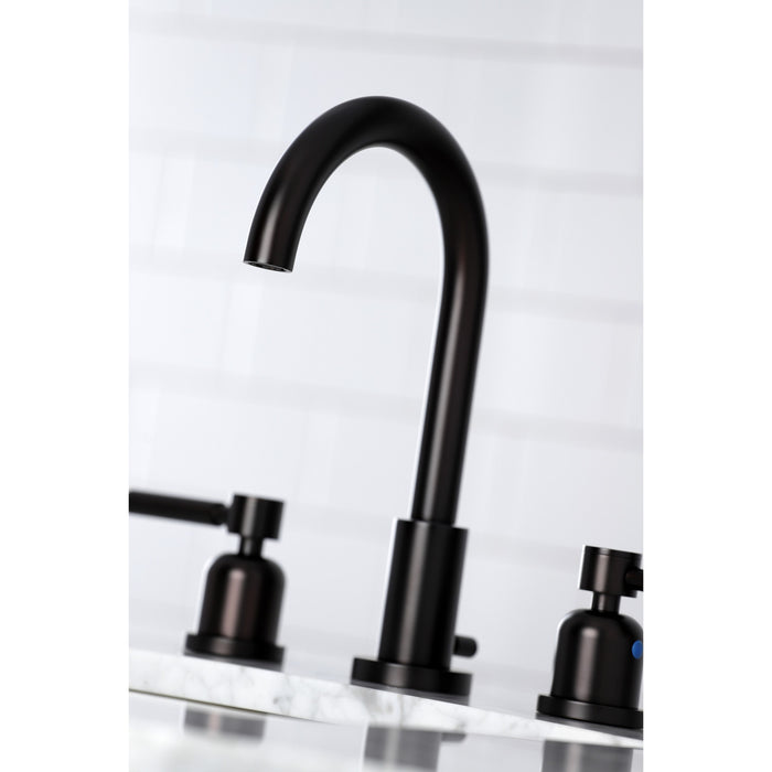 Concord FSC8925DL Two-Handle 3-Hole Deck Mount Widespread Bathroom Faucet with Brass Pop-Up Drain, Oil Rubbed Bronze