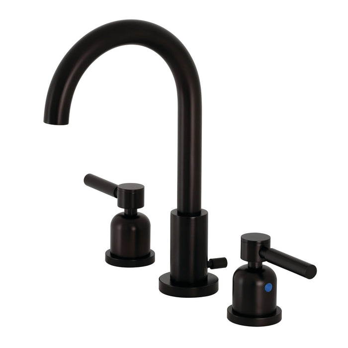 Concord FSC8925DL Two-Handle 3-Hole Deck Mount Widespread Bathroom Faucet with Brass Pop-Up Drain, Oil Rubbed Bronze