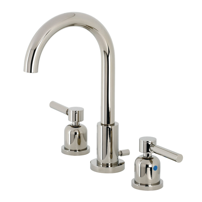 Concord FSC8929DL Two-Handle 3-Hole Deck Mount Widespread Bathroom Faucet with Brass Pop-Up Drain, Polished Nickel