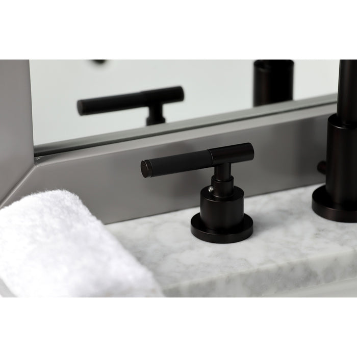 Kaiser FSC8935CKL Two-Handle 3-Hole Deck Mount Widespread Bathroom Faucet with Brass Pop-Up Drain, Oil Rubbed Bronze