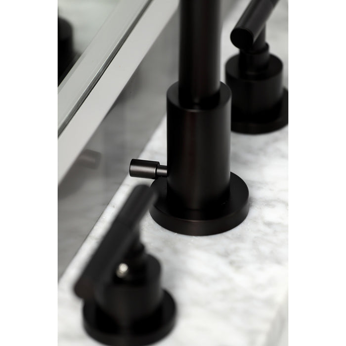 Kaiser FSC8935CKL Two-Handle 3-Hole Deck Mount Widespread Bathroom Faucet with Brass Pop-Up Drain, Oil Rubbed Bronze