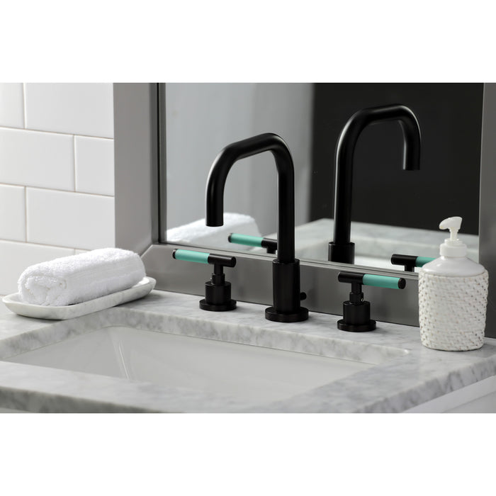 Kaiser FSC8935CKL Two-Handle 3-Hole Deck Mount Widespread Bathroom Faucet with Brass Pop-Up Drain, Oil Rubbed Bronze