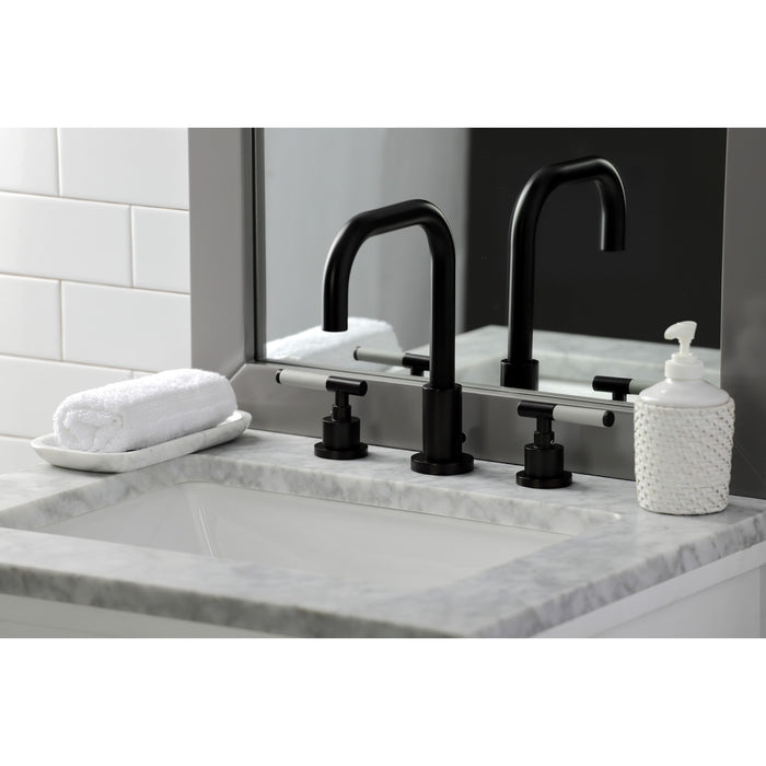 Kaiser FSC8935CKL Two-Handle 3-Hole Deck Mount Widespread Bathroom Faucet with Brass Pop-Up Drain, Oil Rubbed Bronze