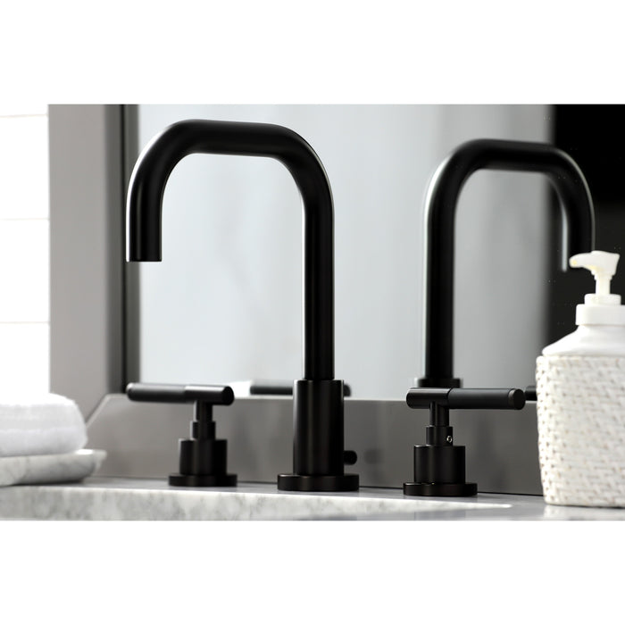 Kaiser FSC8935CKL Two-Handle 3-Hole Deck Mount Widespread Bathroom Faucet with Brass Pop-Up Drain, Oil Rubbed Bronze