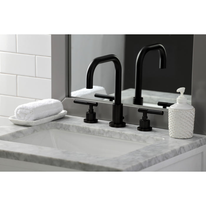 Kaiser FSC8935CKL Two-Handle 3-Hole Deck Mount Widespread Bathroom Faucet with Brass Pop-Up Drain, Oil Rubbed Bronze