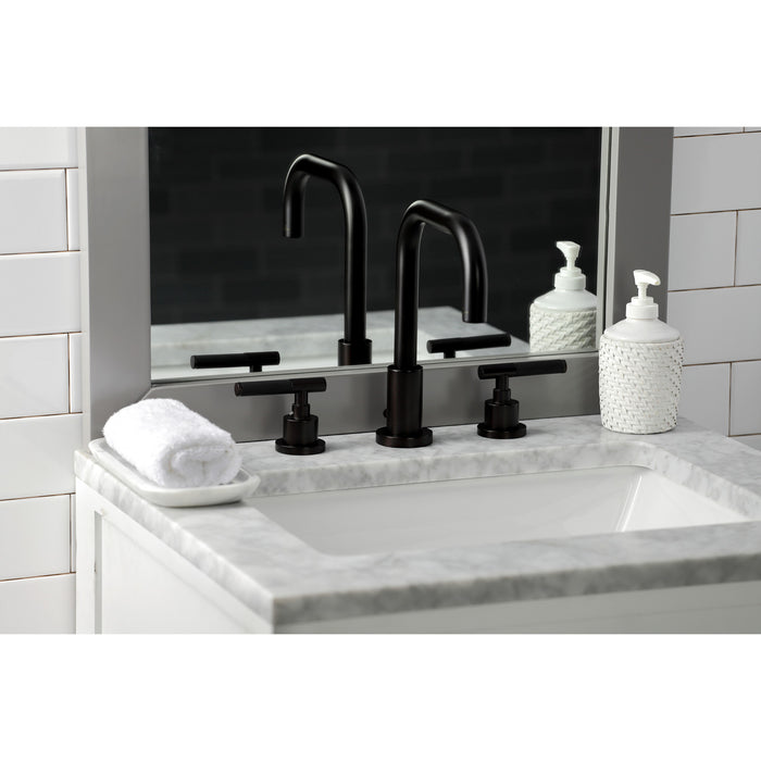 Kaiser FSC8935CKL Two-Handle 3-Hole Deck Mount Widespread Bathroom Faucet with Brass Pop-Up Drain, Oil Rubbed Bronze