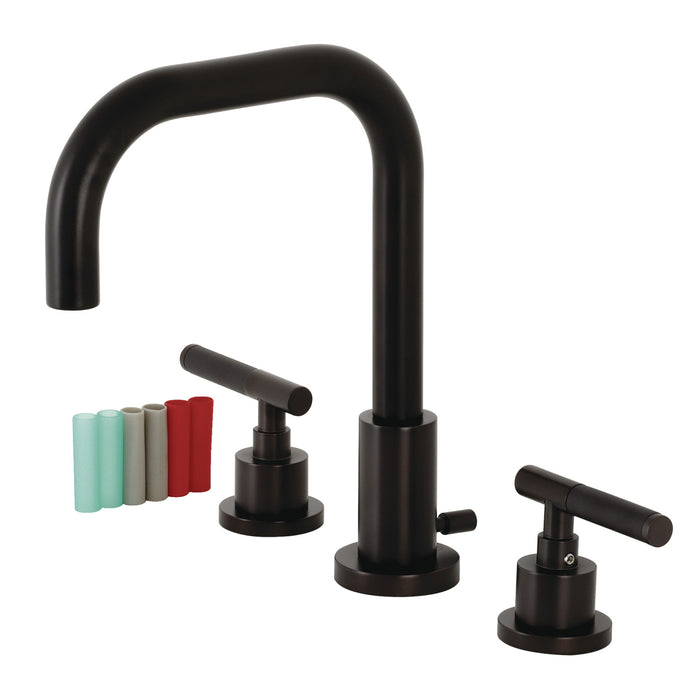 Kaiser FSC8935CKL Two-Handle 3-Hole Deck Mount Widespread Bathroom Faucet with Brass Pop-Up Drain, Oil Rubbed Bronze