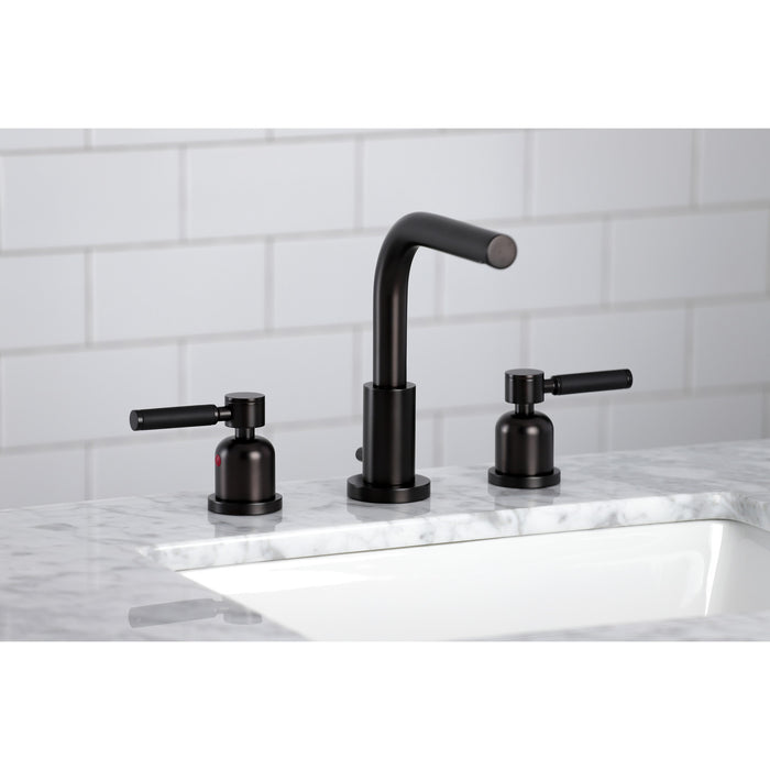 Kaiser FSC8955DKL Two-Handle 3-Hole Deck Mount Widespread Bathroom Faucet with Brass Pop-Up Drain, Oil Rubbed Bronze