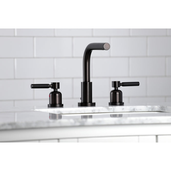 Kaiser FSC8955DKL Two-Handle 3-Hole Deck Mount Widespread Bathroom Faucet with Brass Pop-Up Drain, Oil Rubbed Bronze