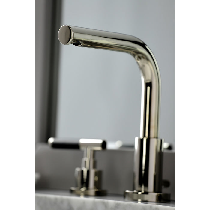 Kaiser FSC8959CKL Two-Handle 3-Hole Deck Mount Widespread Bathroom Faucet with Brass Pop-Up Drain, Polished Nickel