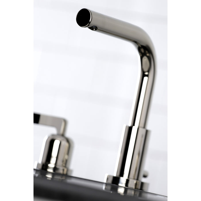 Centurion FSC8959EFL Two-Handle 3-Hole Deck Mount Widespread Bathroom Faucet with Brass Pop-Up Drain, Polished Nickel