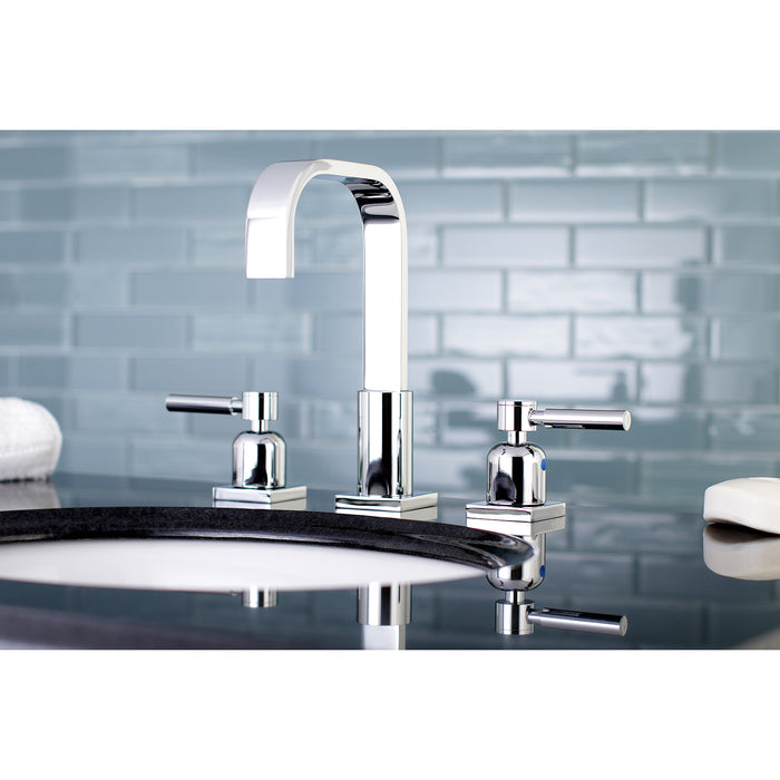 Concord FSC8961DL Two-Handle 3-Hole Deck Mount Widespread Bathroom Faucet with Retail Pop-Up Drain, Polished Chrome