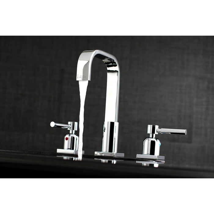 Concord FSC8961DL Two-Handle 3-Hole Deck Mount Widespread Bathroom Faucet with Retail Pop-Up Drain, Polished Chrome