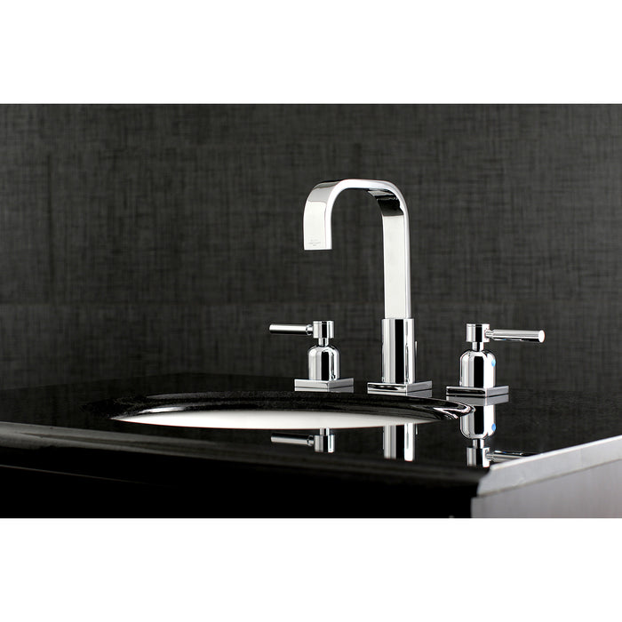 Concord FSC8961DL Two-Handle 3-Hole Deck Mount Widespread Bathroom Faucet with Retail Pop-Up Drain, Polished Chrome