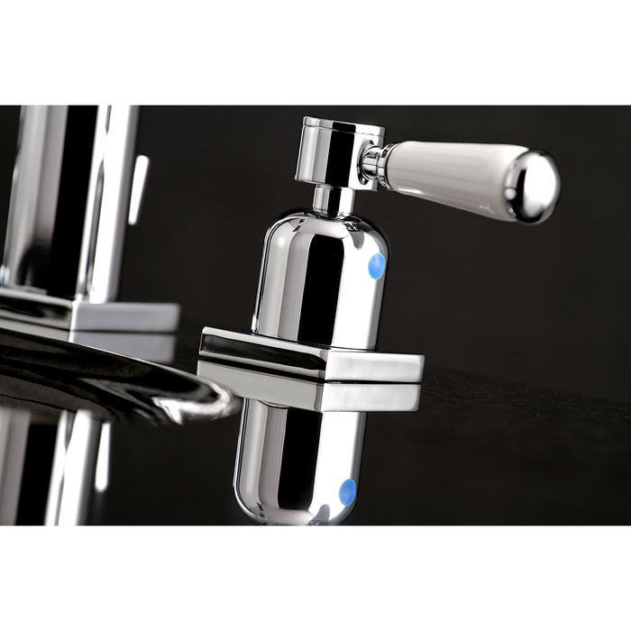 Paris FSC8961DPL Two-Handle 3-Hole Deck Mount Widespread Bathroom Faucet with Retail Pop-Up Drain, Polished Chrome