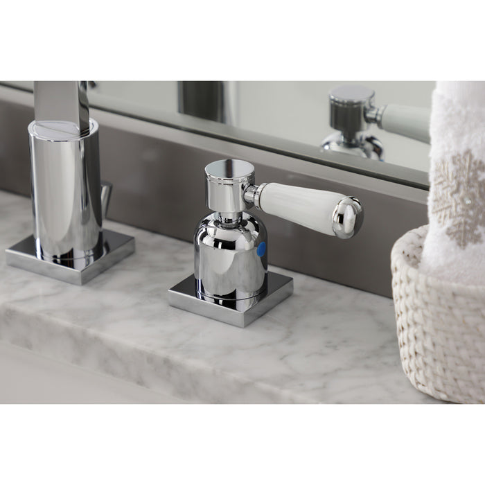 Paris FSC8961DPL Two-Handle 3-Hole Deck Mount Widespread Bathroom Faucet with Retail Pop-Up Drain, Polished Chrome