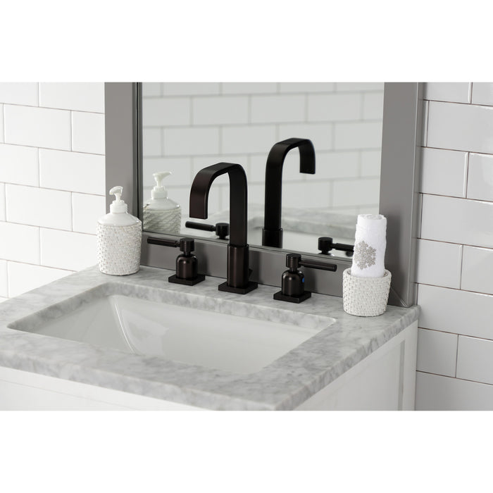 Concord FSC8965DL Two-Handle 3-Hole Deck Mount Widespread Bathroom Faucet with Retail Pop-Up Drain, Oil Rubbed Bronze