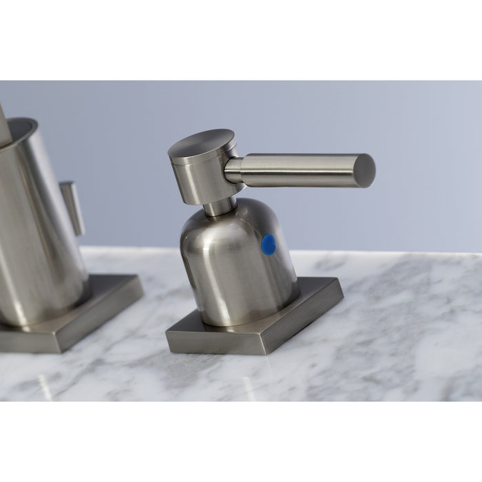 Concord FSC8968DL Two-Handle 3-Hole Deck Mount Widespread Bathroom Faucet with Retail Pop-Up Drain, Brushed Nickel