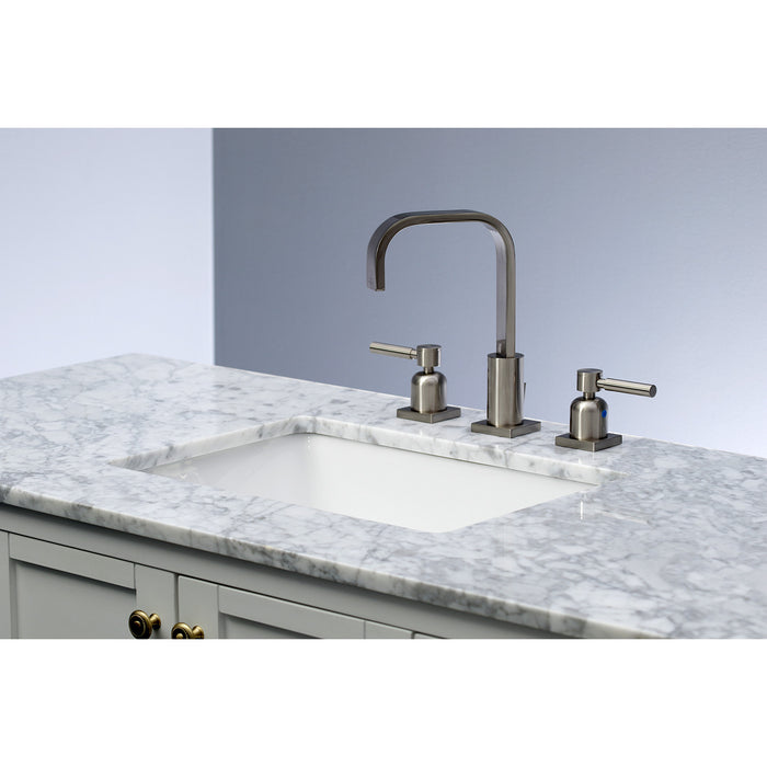 Concord FSC8968DL Two-Handle 3-Hole Deck Mount Widespread Bathroom Faucet with Retail Pop-Up Drain, Brushed Nickel