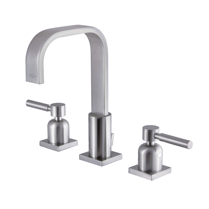 Concord FSC8968DL Two-Handle 3-Hole Deck Mount Widespread Bathroom Faucet with Retail Pop-Up Drain, Brushed Nickel