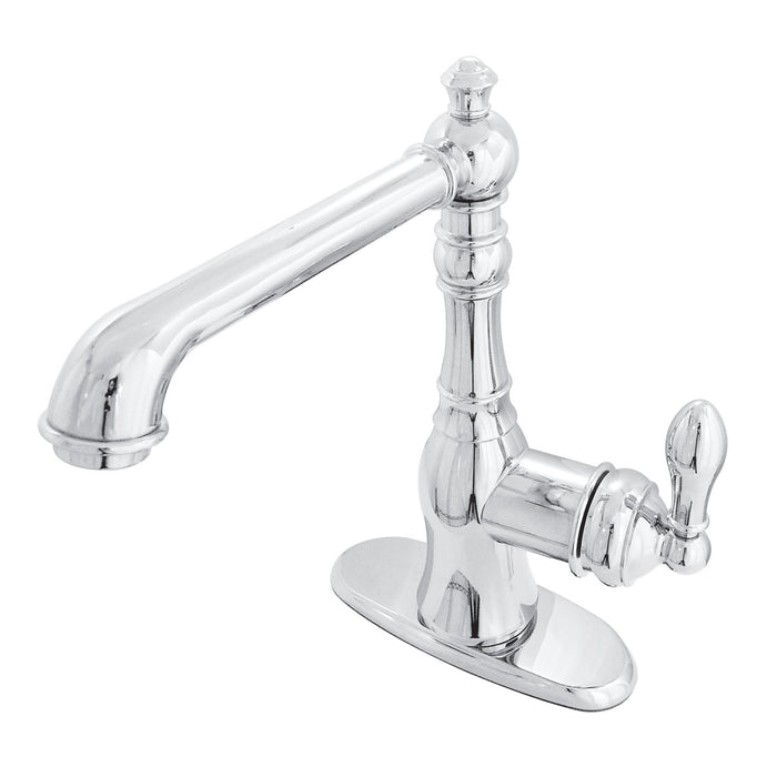 American Classic FSY7201ACL Single-Handle 1-or-3 Hole Deck Mount 4-Inch Centerset Bathroom Faucet with Push-Up Pop-Up, Polished Chrome