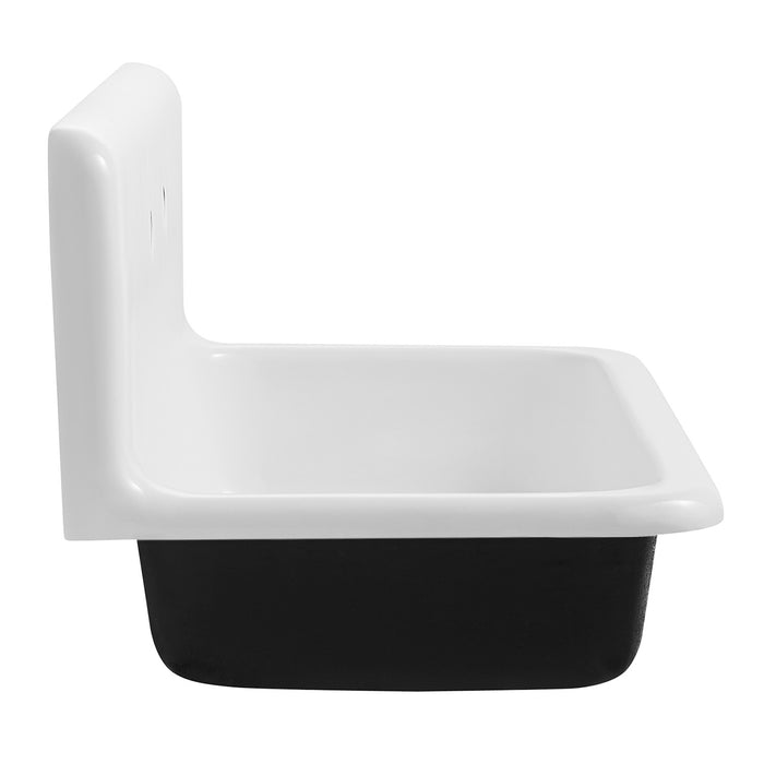 Towne GCLWS362019 36-Inch Cast Iron Wall Mount 2-Hole Single Bowl Utility Sink, White