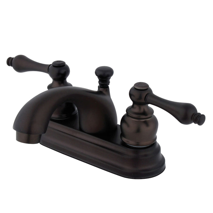 Vintage GKB2605AL Double-Handle 3-Hole Deck Mount 4-Inch Centerset Bathroom Faucet with Pop-Up Drain, Oil Rubbed Bronze