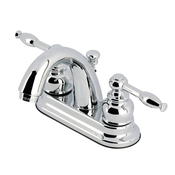 Knight GKB5611KL Double-Handle 3-Hole Deck Mount 4-Inch Centerset Bathroom Faucet with Pop-Up Drain, Polished Chrome