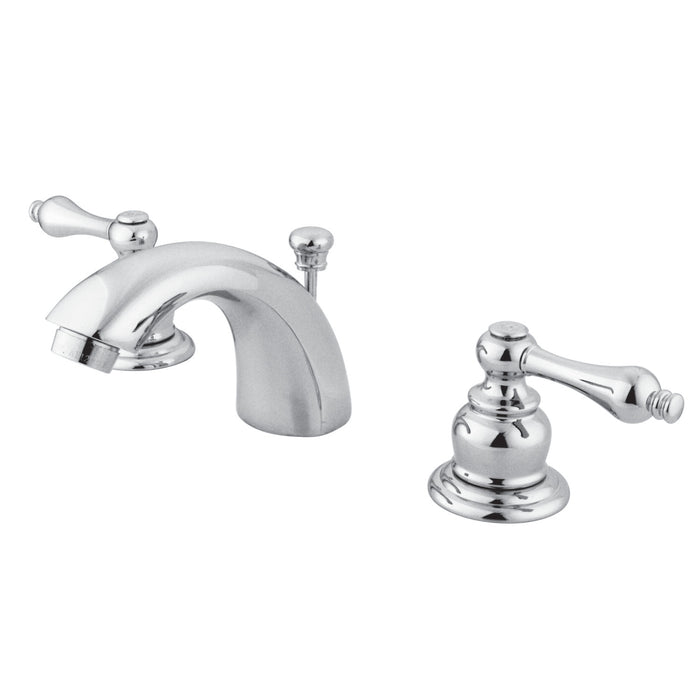 Magellan GKB941AL Two-Handle 3-Hole Deck Mount Mini-Widespread Bathroom Faucet with Pop-Up Drain, Polished Chrome