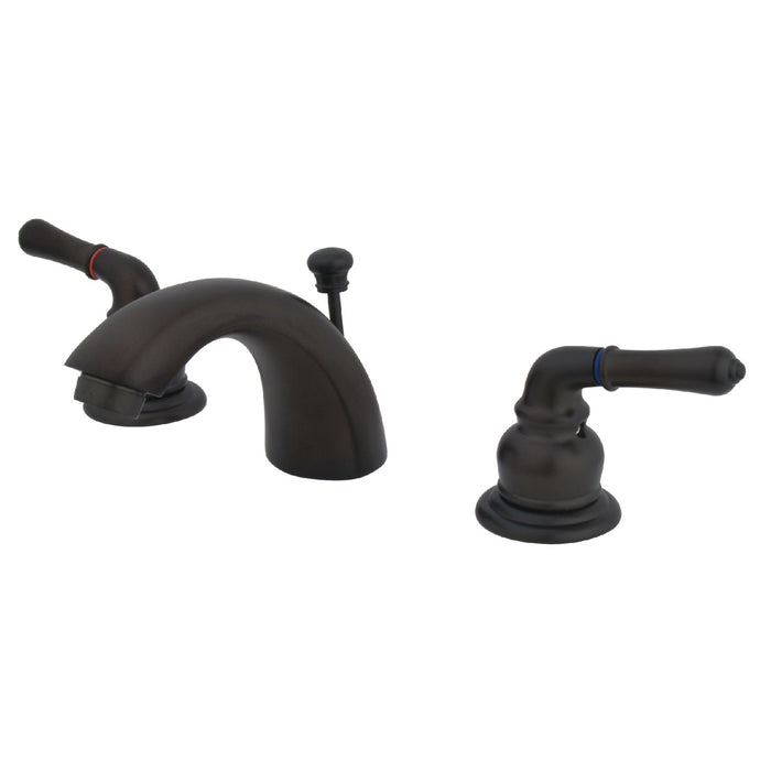 Magellan GKB955 Two-Handle 3-Hole Deck Mount Mini-Widespread Bathroom Faucet with Pop-Up Drain, Oil Rubbed Bronze