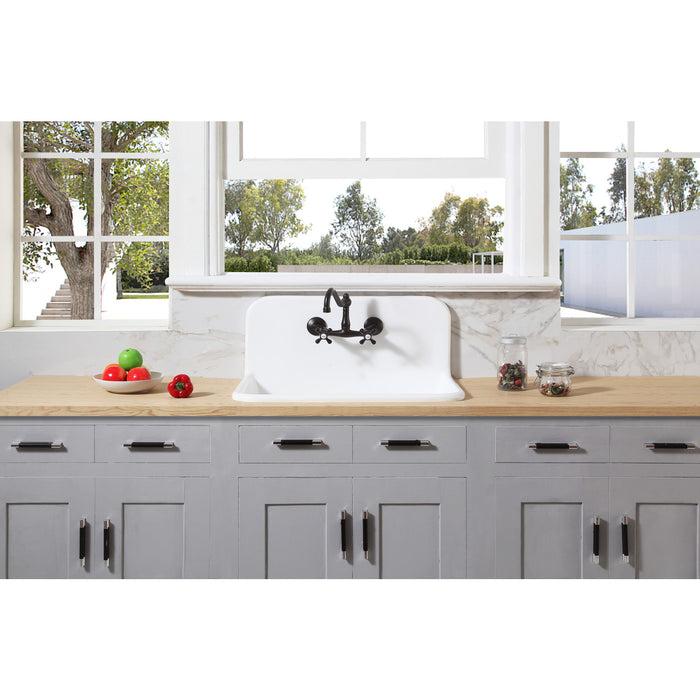 Arcticstone GKTA3020198 30-Inch Solid Surface White Stone 2-Hole Single Bowl Top-Mount Kitchen Sink, Matte White