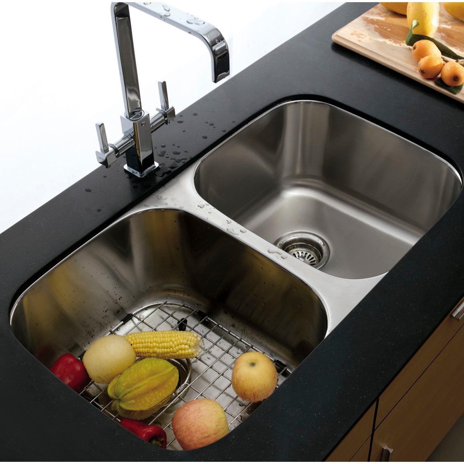 KINGSTON BRASS KGKUD3221 UNDERMOUNT online STAINLESS STEEL DOUBLE BOWL KITCHEN SINK