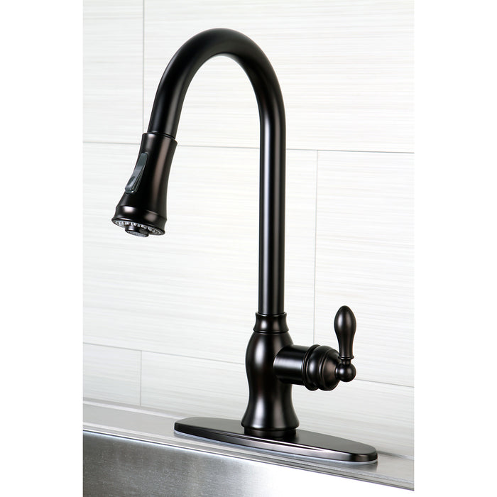 American Classic GSY7775ACL Single-Handle Pull-Down Kitchen Faucet, Oil Rubbed Bronze