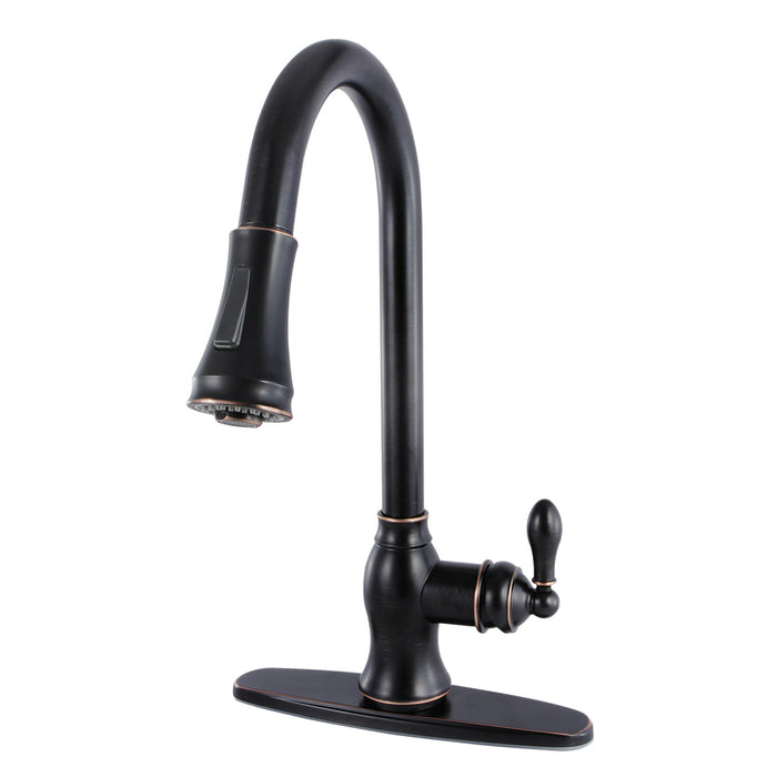 American Classic GSY7776ACL Single-Handle Pull-Down Kitchen Faucet, Naples Bronze