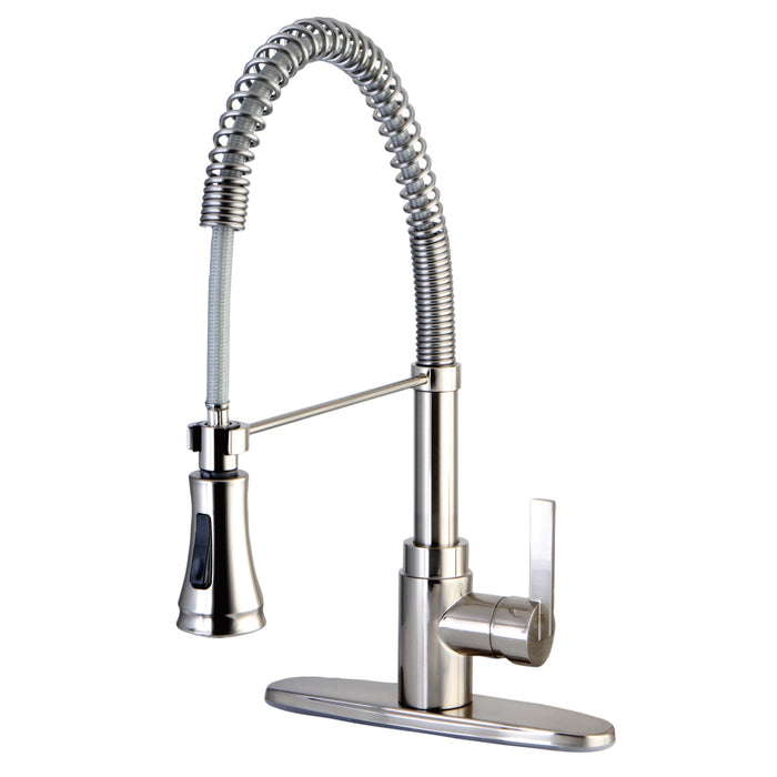 Continental GSY8878CTL Single-Handle 1-or-3 Hole Deck Mount Pre-Rinse Kitchen Faucet, Brushed Nickel