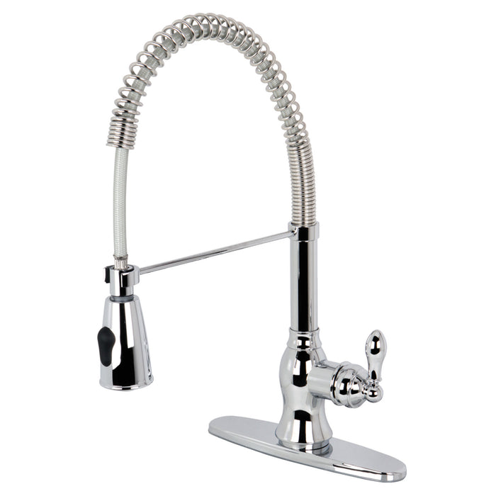 American Classic GSY8891ACL Single-Handle 1-or-3 Hole Deck Mount Pre-Rinse Kitchen Faucet, Polished Chrome