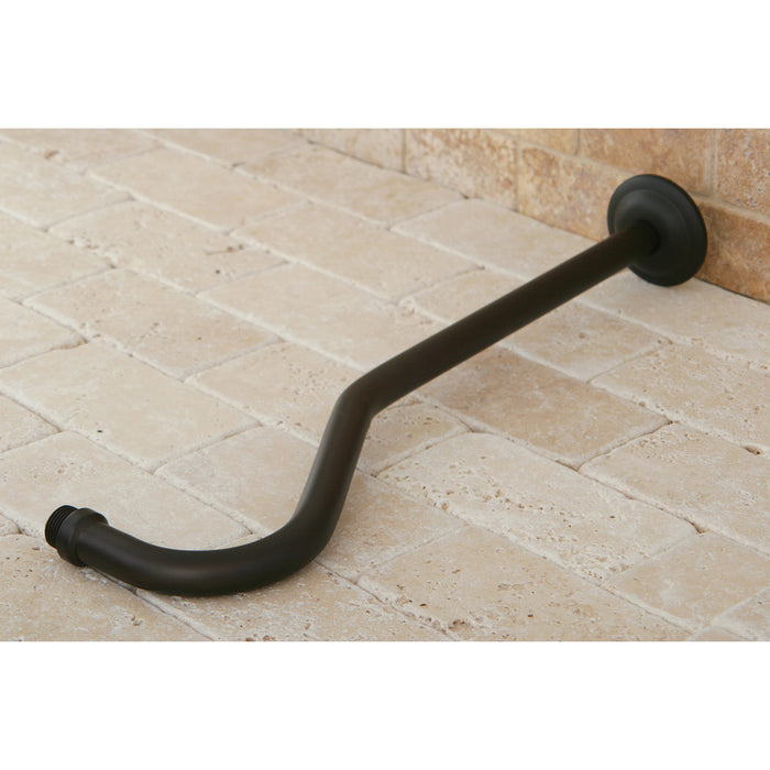 Shower Scape K117C5 17-Inch Sheppard's Hook Rain Drop Shower Arm with Flange, Oil Rubbed Bronze