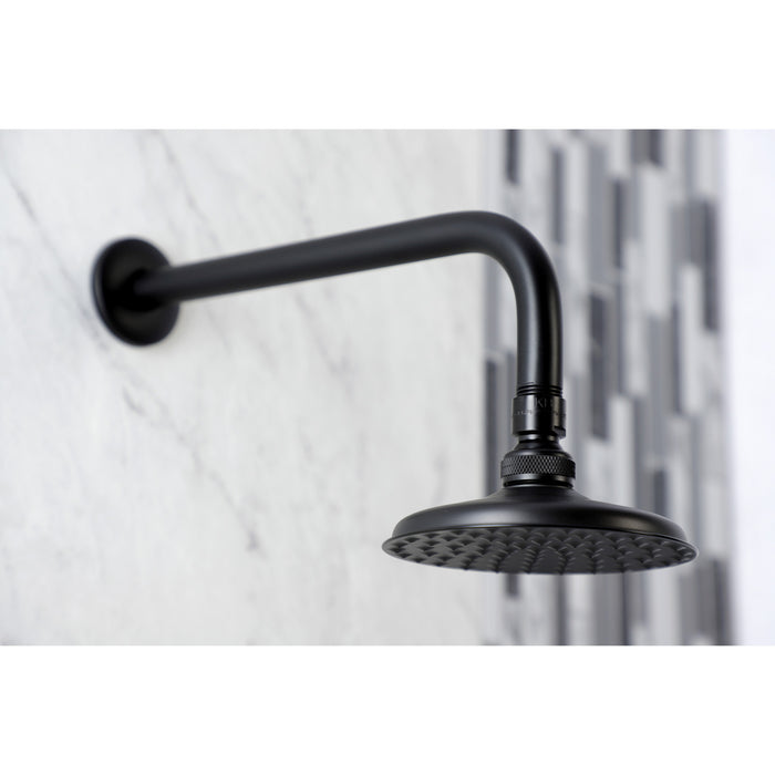 Victorian K135A0CK 5-1/4 Inch Brass Shower Head with 12-Inch Shower Arm, Matte Black