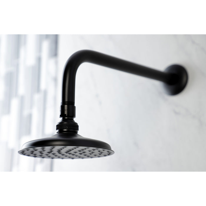 Victorian K135A0CK 5-1/4 Inch Brass Shower Head with 12-Inch Shower Arm, Matte Black