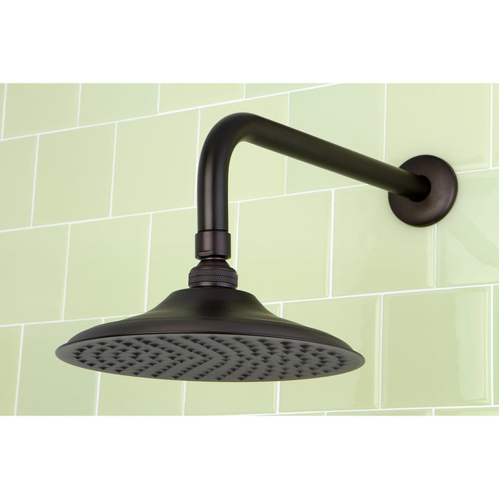 Victorian K135A5CK 5-1/4-Inch Round Raindrop Brass Shower Head with 12-Inch Shower Arm, Oil Rubbed Bronze