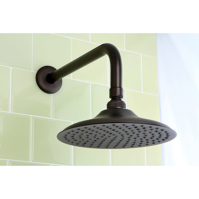 Victorian K135A5CK 5-1/4-Inch Round Raindrop Brass Shower Head with 12-Inch Shower Arm, Oil Rubbed Bronze