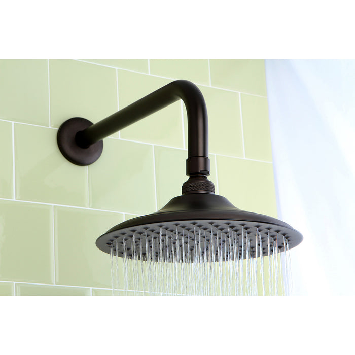 Victorian K135A5CK 5-1/4-Inch Round Raindrop Brass Shower Head with 12-Inch Shower Arm, Oil Rubbed Bronze