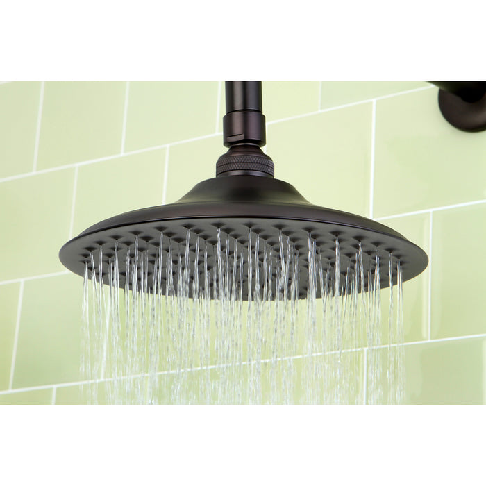 Victorian K135A5CK 5-1/4-Inch Round Raindrop Brass Shower Head with 12-Inch Shower Arm, Oil Rubbed Bronze